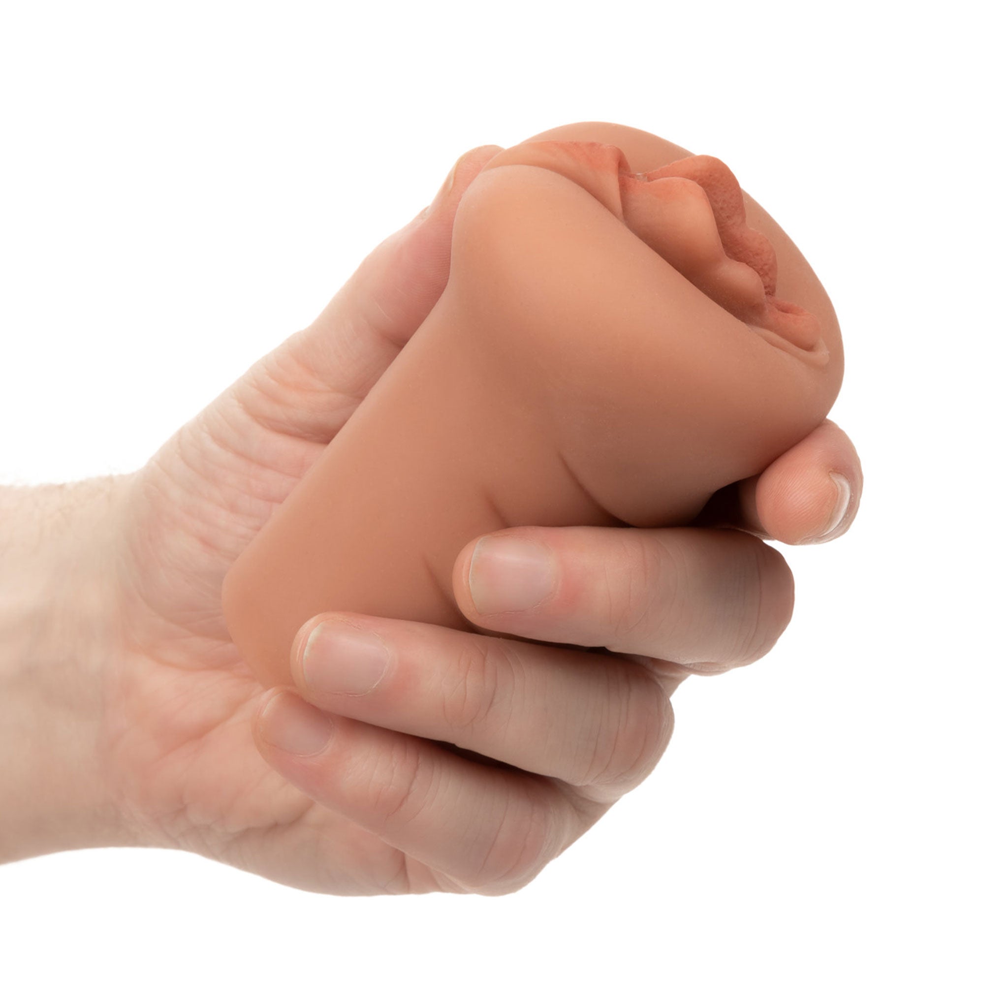 TPR stroker masturbator masturbation soft textured tunnel tight open-ended maintenance-free intact hymen intact-hymen virgin fantasy sorority sorority-girl greek-pledge greek college nonvibe non-vibe nonvibrating non-vibrating adult-toys brown tan vanilla