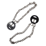 Plastic metallic-chain accessories nipple-clamp clamp crusher-clamp toothed-clamp teeth spikes spoke spiked thumbscrew stationary-bar plastic-ring keyring key-ring hanging-chain stim stimulating stimulation adjustable tantalizing intense bondage bdsm bdsm-toys bdsm-gear kink kinky kinky-toys kinky-play sensation sensory sensory-play nipple-play pain pressure stocking-stuffer gifts couples solo-play adult-toys unisex black