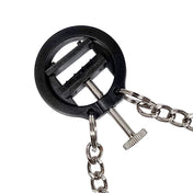 Plastic metallic-chain accessories nipple-clamp clamp crusher-clamp toothed-clamp teeth spikes spoke spiked thumbscrew stationary-bar plastic-ring keyring key-ring hanging-chain stim stimulating stimulation adjustable tantalizing intense bondage bdsm bdsm-toys bdsm-gear kink kinky kinky-toys kinky-play sensation sensory sensory-play nipple-play pain pressure stocking-stuffer gifts couples solo-play adult-toys unisex black