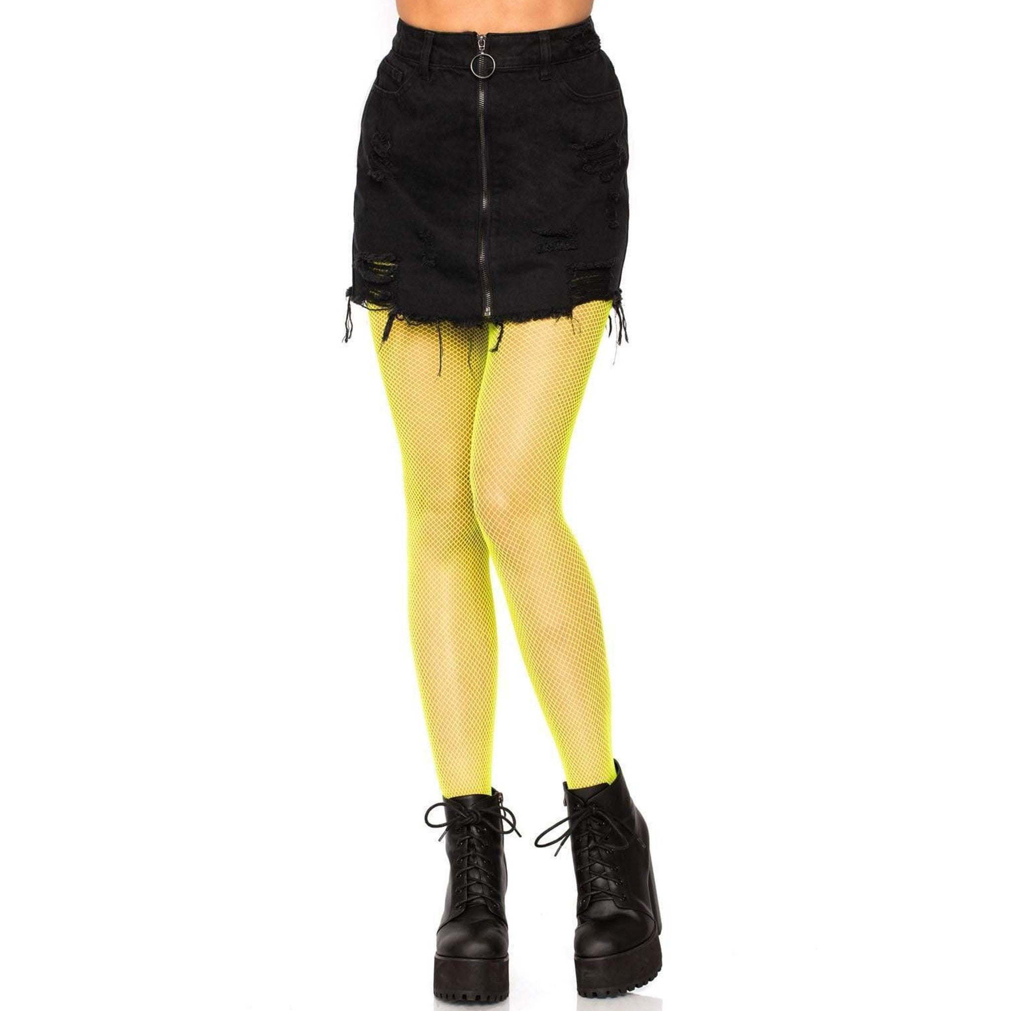 classic neon fishnet pantyhose hosiery bright neon tights nylon spandex blend stretchy party outfit rave festival lingerie accessory fetish factory sexy hosiery