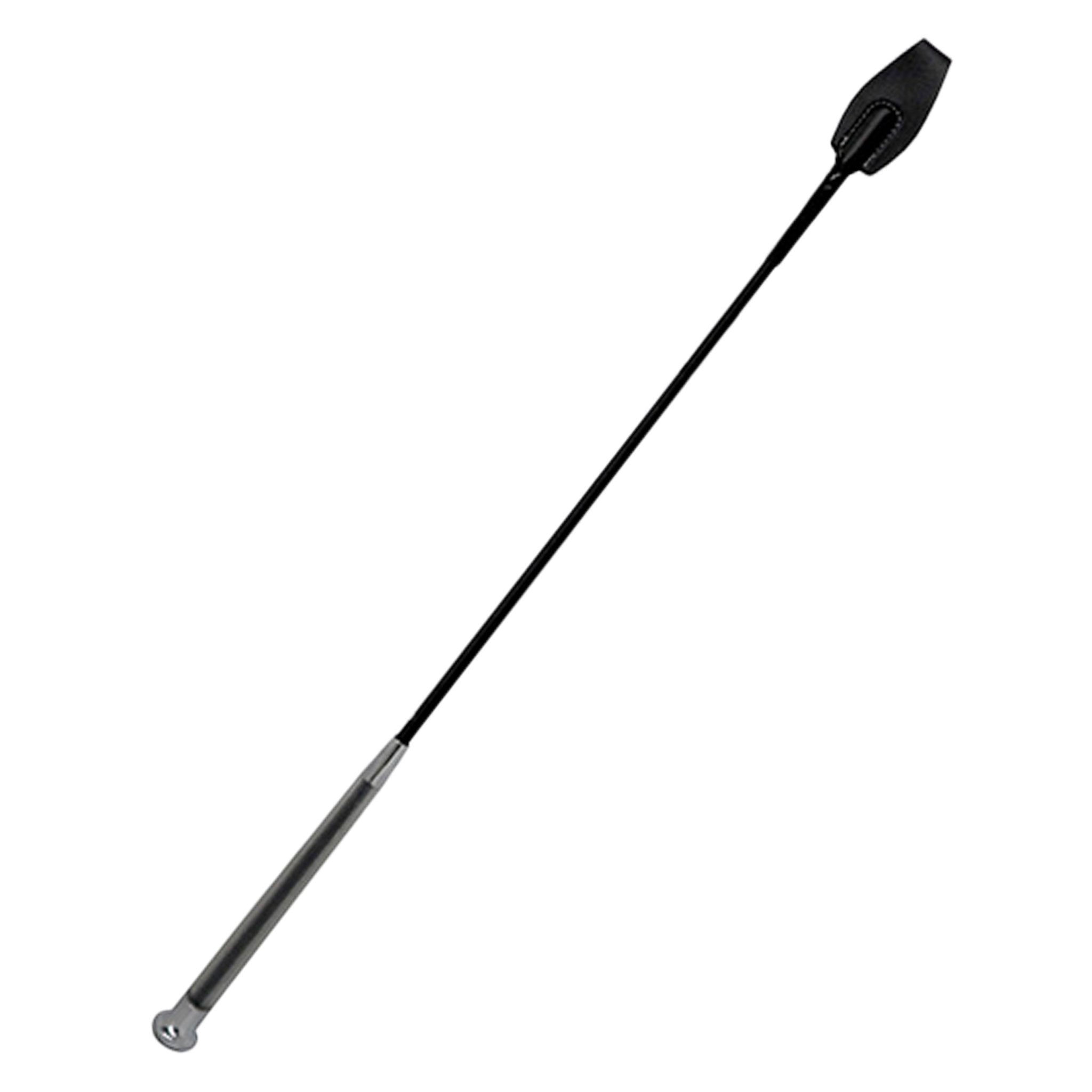 Leather nylon braided crop riding jump-bat gel handle popper tulip coke-bottle stiff flexibility lightweight spanking discipline impact impact-play impact-toys adult-toys black