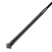 Leather nylon braided crop riding jump-bat gel handle popper tulip coke-bottle stiff flexibility lightweight spanking discipline impact impact-play impact-toys adult-toys black
