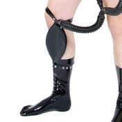 Latex molded-latex accessories apparel latex-accessories bag leg-bag collection-bag piss-collection collection-pouch leg-pouch leg-mounted threaded-tip screw-valve shiny glossy T-valve stopcock-valve adjustable buckle bondage bdsm bdsm-gear bdsm-toys kink kinky kinkwear erotic-accessories urophilia urolagnia urophile piss-lover piss-play self-soiling adult-toys unisex black clear 