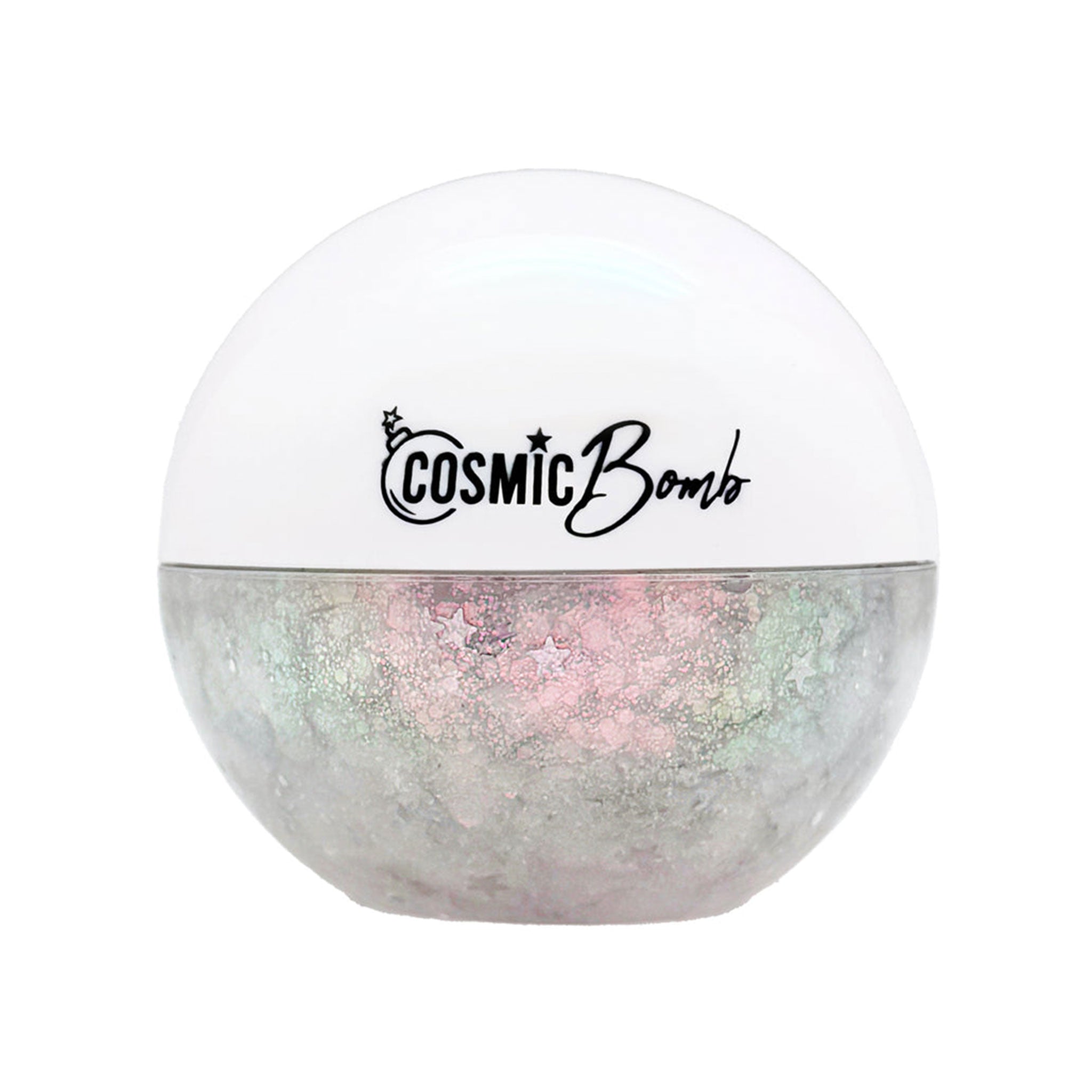 Glitter bomb body hair face body-glitter hair-glitter face-glitter gel jasmine fragrance rave rave-wear festival accessories gift starlight stardust white iridescent