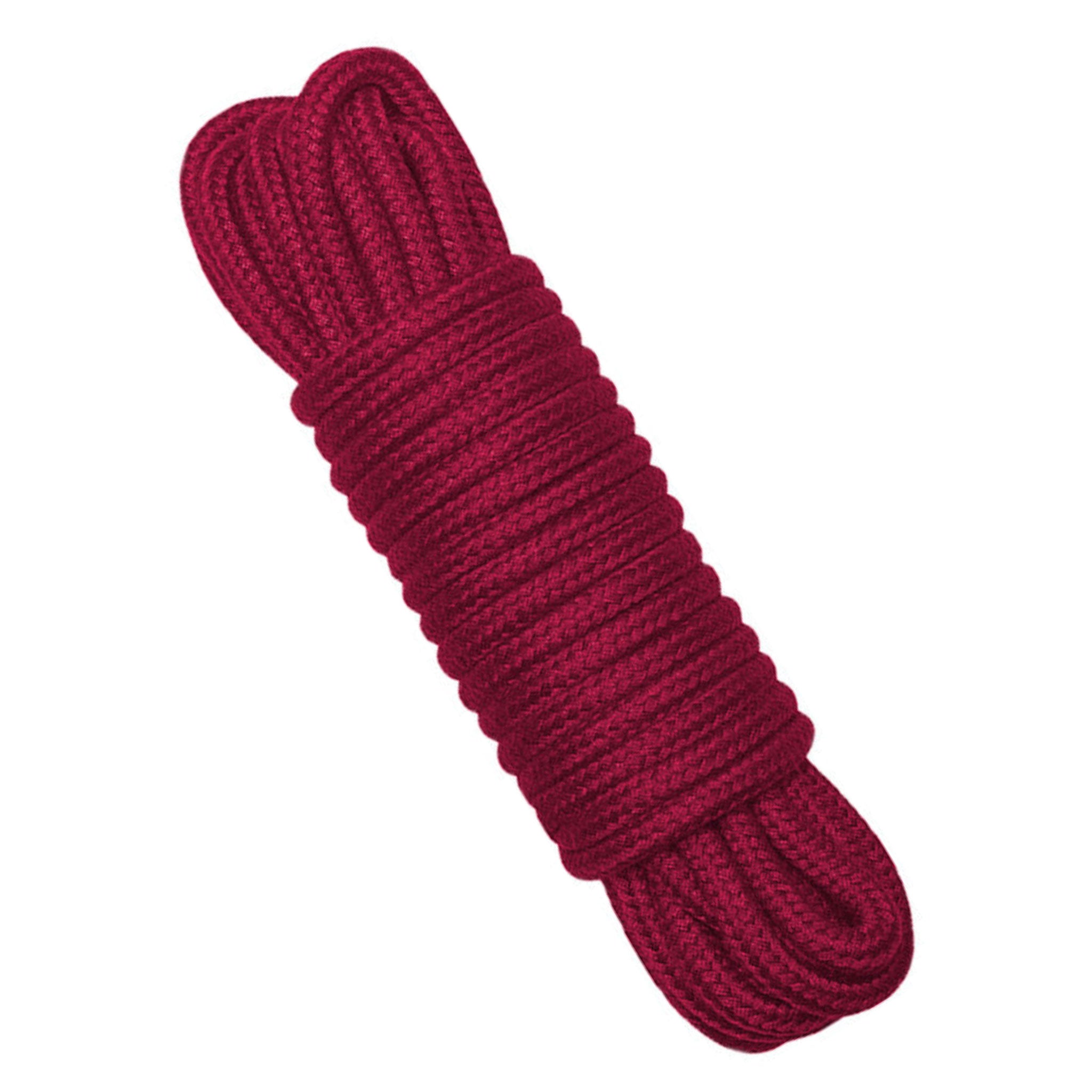 Cotton accessories restraints rope durable soft 33-inch safe comfortable bondage bdsm bdsm-gear bdsm-toys kink kinky kinky-toys kinky-play restrained tied-up shibari kinbaku rope-art tying rope-binding valentine be-mine costume cosplay halloween adult-toys unisex red