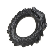Silicone cock ring cockring cock-ring cnb c&b cock&ball cock-and-ball c-ring nonvibe non-vibe non-vibrating nonvibrating caiman alligator crocodile croc gator stretchy scaly swamp-monster swamp adult-toys creature-cocks black