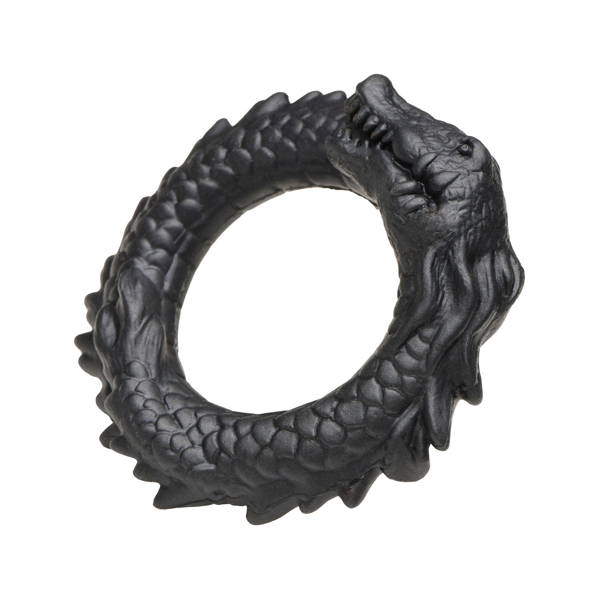 Silicone cock ring cockring cock-ring cnb c&b cock&ball cock-and-ball c-ring nonvibe non-vibe non-vibrating nonvibrating caiman alligator crocodile croc gator stretchy scaly swamp-monster swamp adult-toys creature-cocks black