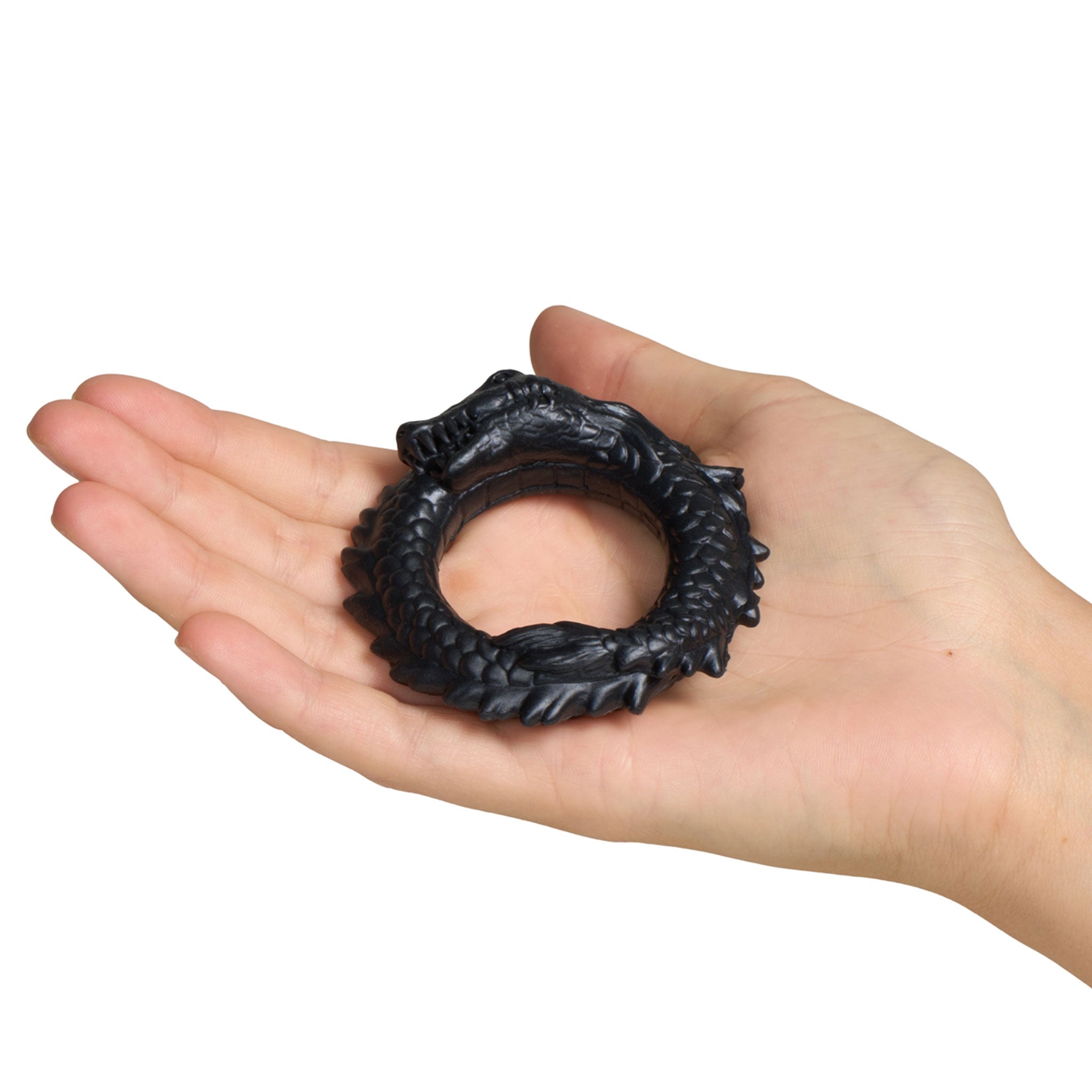 Silicone cock ring cockring cock-ring cnb c&b cock&ball cock-and-ball c-ring nonvibe non-vibe non-vibrating nonvibrating caiman alligator crocodile croc gator stretchy scaly swamp-monster swamp adult-toys creature-cocks black