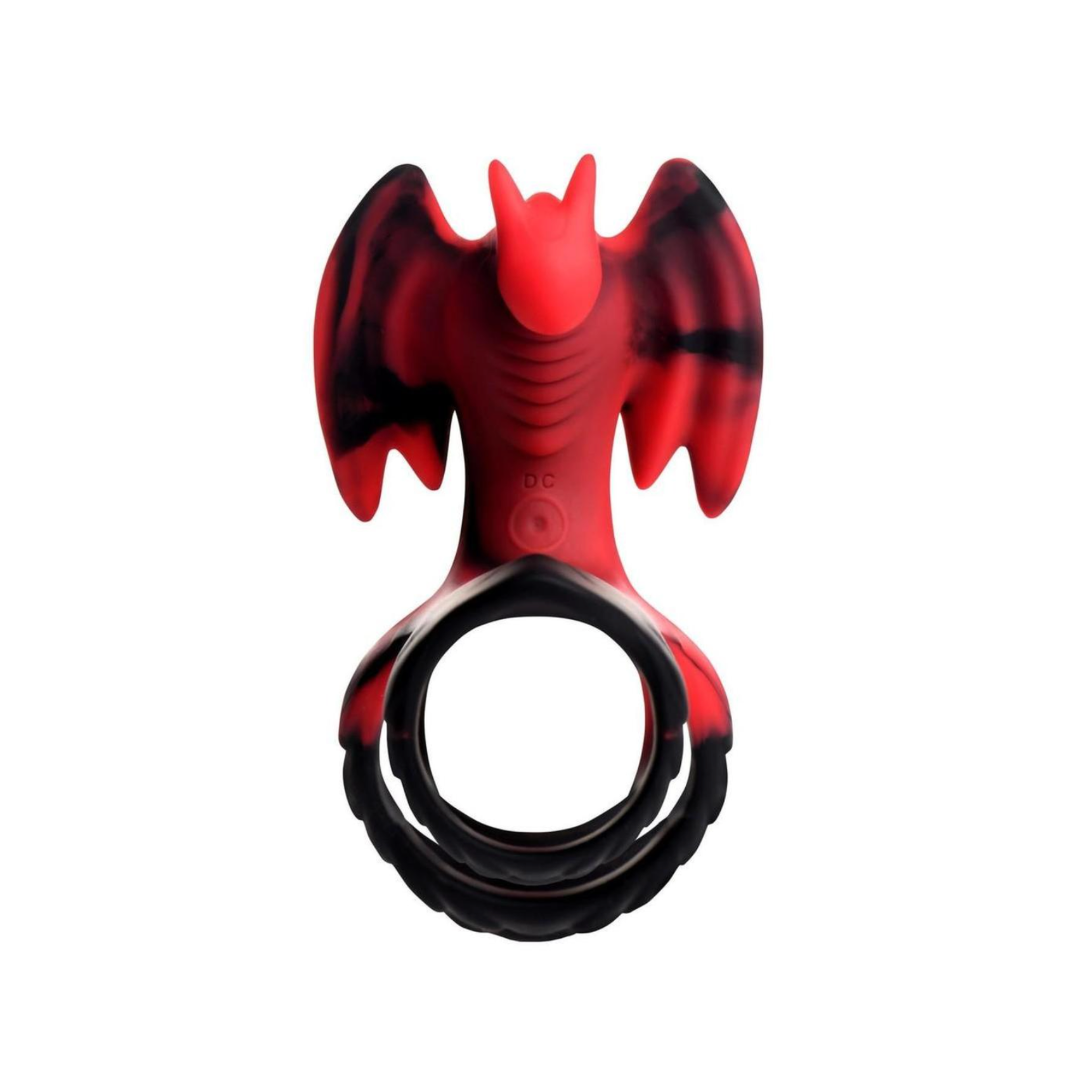 dragon flight vibrating cock ring red black fantasy silicone dual ring remote control textured dragon adult toy rechargeable vibrator fantasy accessory body safe silicone