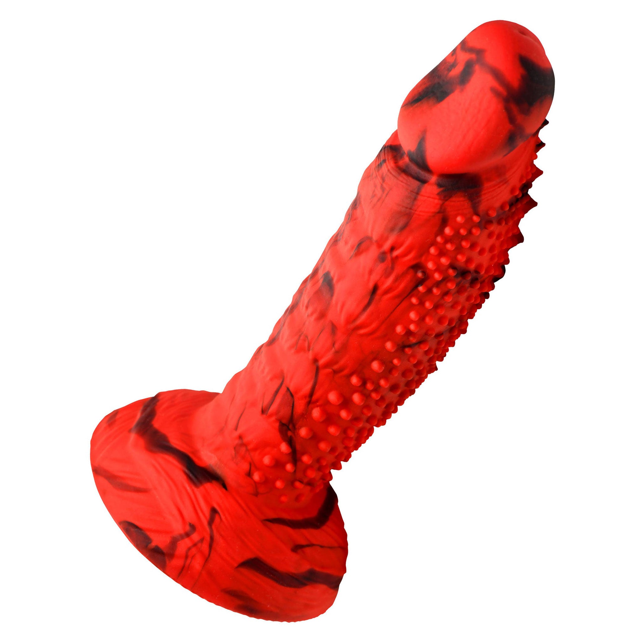 Silicone dildo dong nonvibe nonvibrating non-vibe non-vibrating insertable textured ridged bumpy spiked spike spikes suction-cup hands-free harness-compatible tapered-head thick firm flexible daring huge realistic sculpted imposing durable versatile fantasy reptile reptilian gojira godzilla monster kaiju mythological underworld creature-cocks costume cosplay scalies yiff adult-toys gifts solo-play couples red black