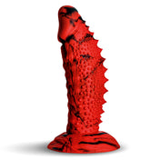 Silicone dildo dong nonvibe nonvibrating non-vibe non-vibrating insertable textured ridged bumpy spiked spike spikes suction-cup hands-free harness-compatible tapered-head thick firm flexible daring huge realistic sculpted imposing durable versatile fantasy reptile reptilian gojira godzilla monster kaiju mythological underworld creature-cocks costume cosplay scalies yiff adult-toys gifts solo-play couples red black