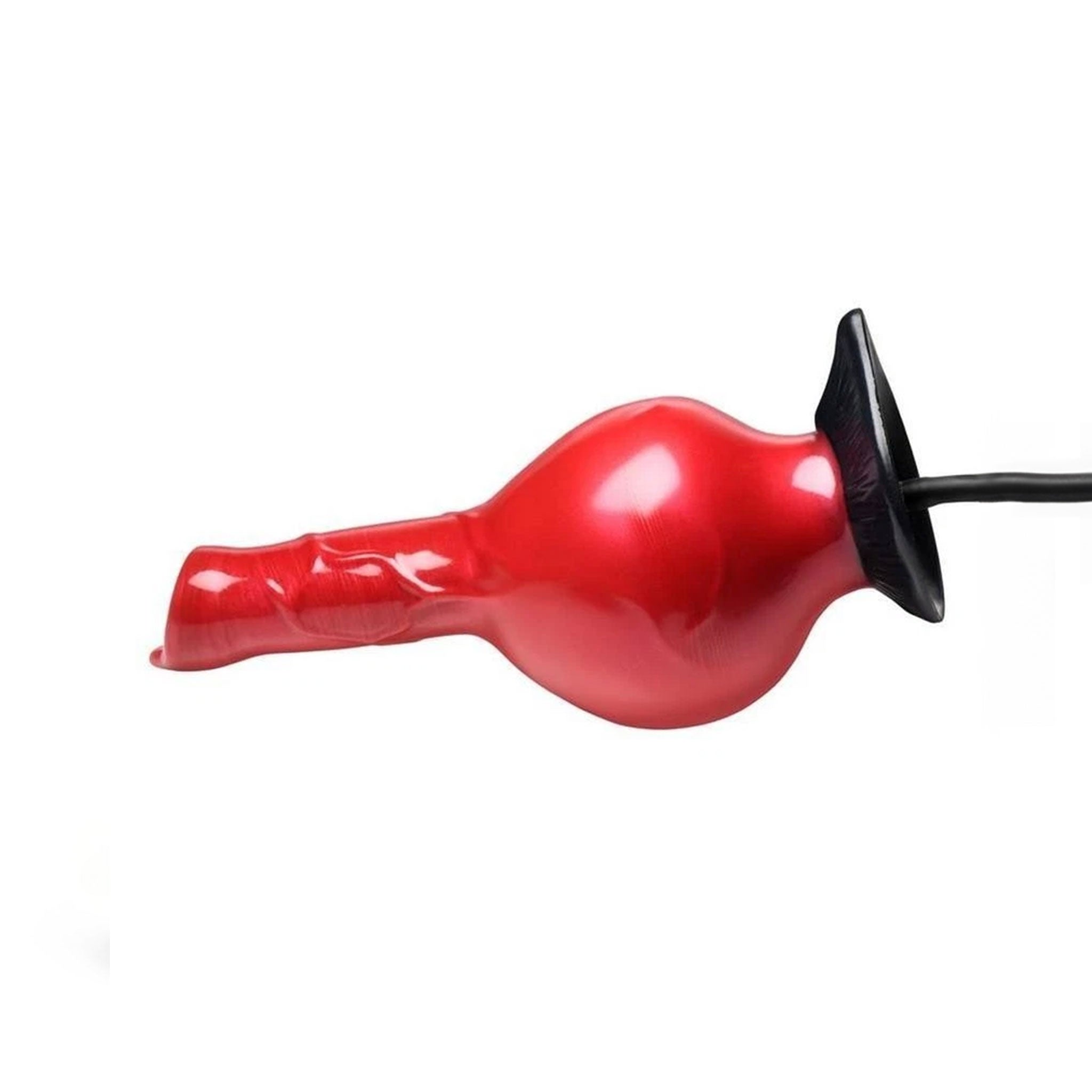 Silicone stainless-steel accessories dildo dong nonvibe nonvibrating inflatable inflatable-girth squeeze-bulb quick-release veiny-texture locking-knot hellhound canine girth suction-cup suction-base harness-compatible steel-core flanged-base immersive fantasy flexible durable versatile hands-free customizable adult-toys unisex creature-cocks red black