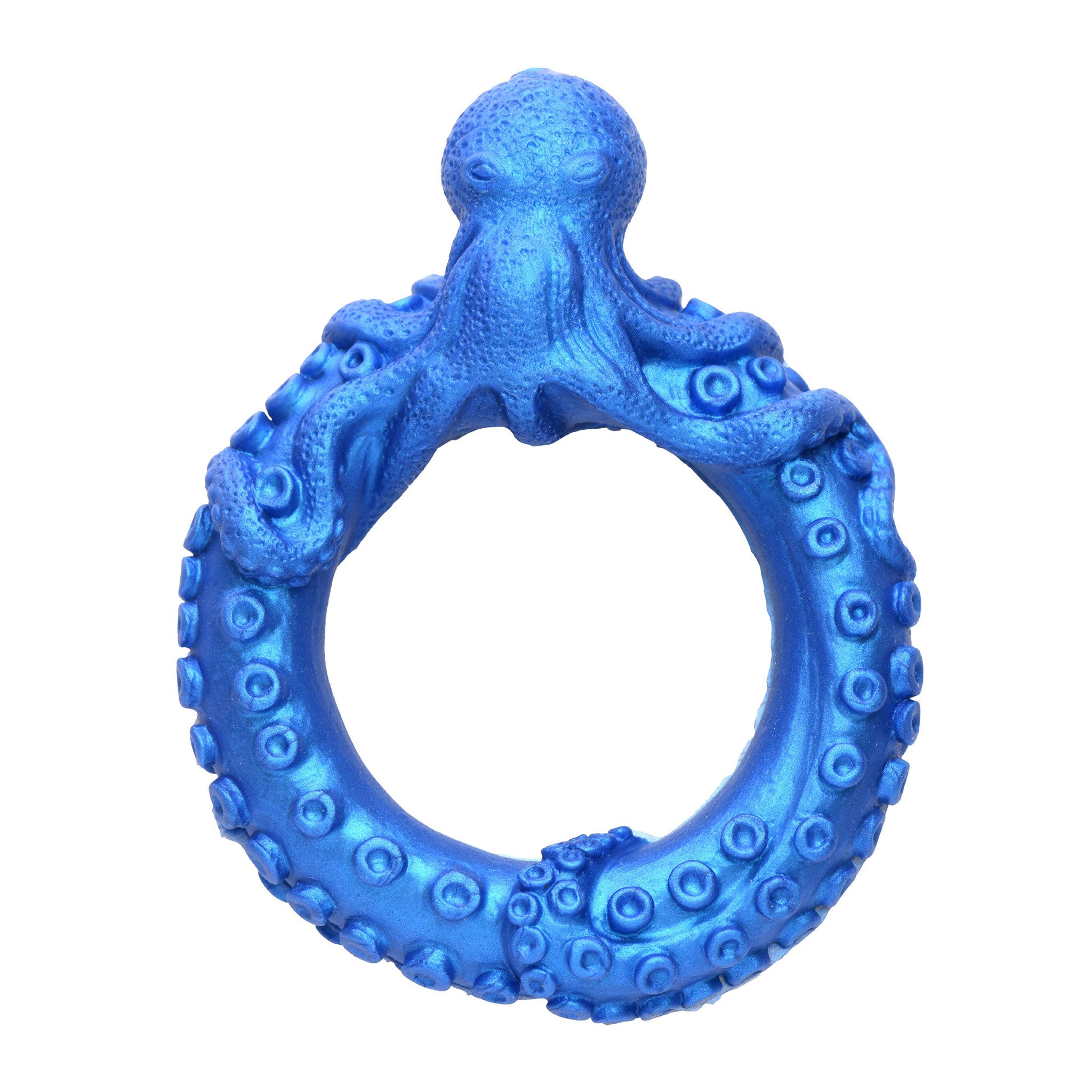 Silicone premium c-ring cock ring cockring cock-ring octopus squid aquatic nautical kraken poseidon neptune ocean tentacle tentacle suckers nubby textured cnb cock-and-ball cock&ball adult-toys creature-cocks blue