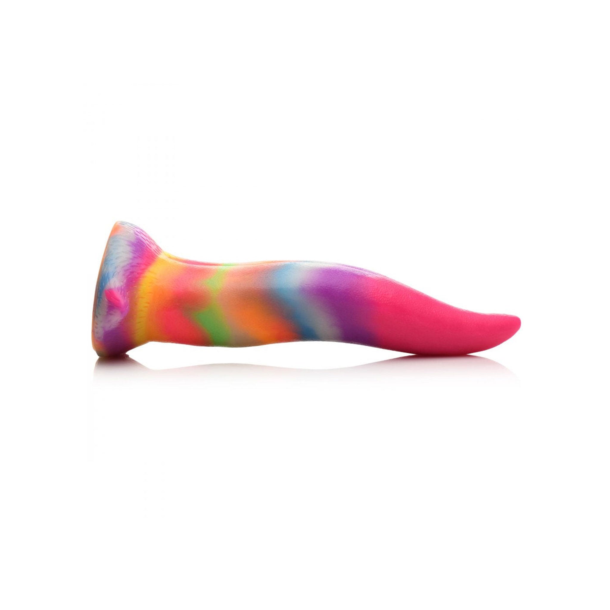 Silicone glow-in-the-dark dildo dong anal-play anal anal-plug butt butt-plug buttplug plug probe suction-cup harness-compatible strapon strap-on insertable tongue kiss unicorn mythological creature nonvibe non-vibe nonvibrating non-vibrating adult-toys creature-cocks rainbow multicolor pride 