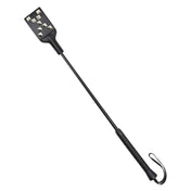 Leather faux-leather rubber accessories crop riding-crop leather-popper studs studded flexible rubber-handle lightweight bondage bdsm bdsm-toys kink kinky kinky-play impact impact-play impact-toys spanking pain sadism masochism sadist masochist sadomasochism sadomasochist unisex black silver