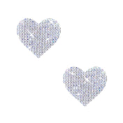 Crystals glass adhesive medical-grade silicone-backing silicone self-adhesive accessories intimates body-stickers 6pk 6pc 6-pack six-pack skin heart-shaped mini-hearts sparkling shining sparkly shiny dazzle dazzling glittery costume cosplay halloween rave ravewear festival valentines female femme feminine women clear