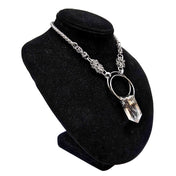 Quartz clear-quartz crystal-quartz copper electroplated-copper electroplated stainless-steel accessories jewelry spiritual-jewelry necklace choker maille-choker double-ring copper-setting obelisk tower generator maille-ring amplifier energy-amplifier energy-cleanser master-healer lobster-clasp balance chic fashion alt-fashion boho hippie spiritual-glam casual-chic high-fashion holiday gifts unisex clear