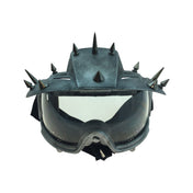 ABS plastic polycarbonate accessories headgear mask eyewear goggles visor vizor spiked spikes bmx-goggles motorcross wraparound elastic-band adjustable fetish fashion alt-fashion cyberpunk post-apocalyptic fallout mad-max steampunk costume cosplay halloween unisex antique-silver