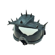 ABS plastic polycarbonate accessories headgear mask eyewear goggles visor vizor spiked spikes bmx-goggles motorcross wraparound elastic-band adjustable fetish fashion alt-fashion cyberpunk post-apocalyptic fallout mad-max steampunk costume cosplay halloween unisex antique-silver