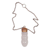 Rose Quartz Thumper Wand on Copper Chain