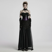 dark night vampire cloak gothic cape chiffon layered beaded chain victorian vampire cosplay cloak detachable steampunk fashion alternative fetish factory