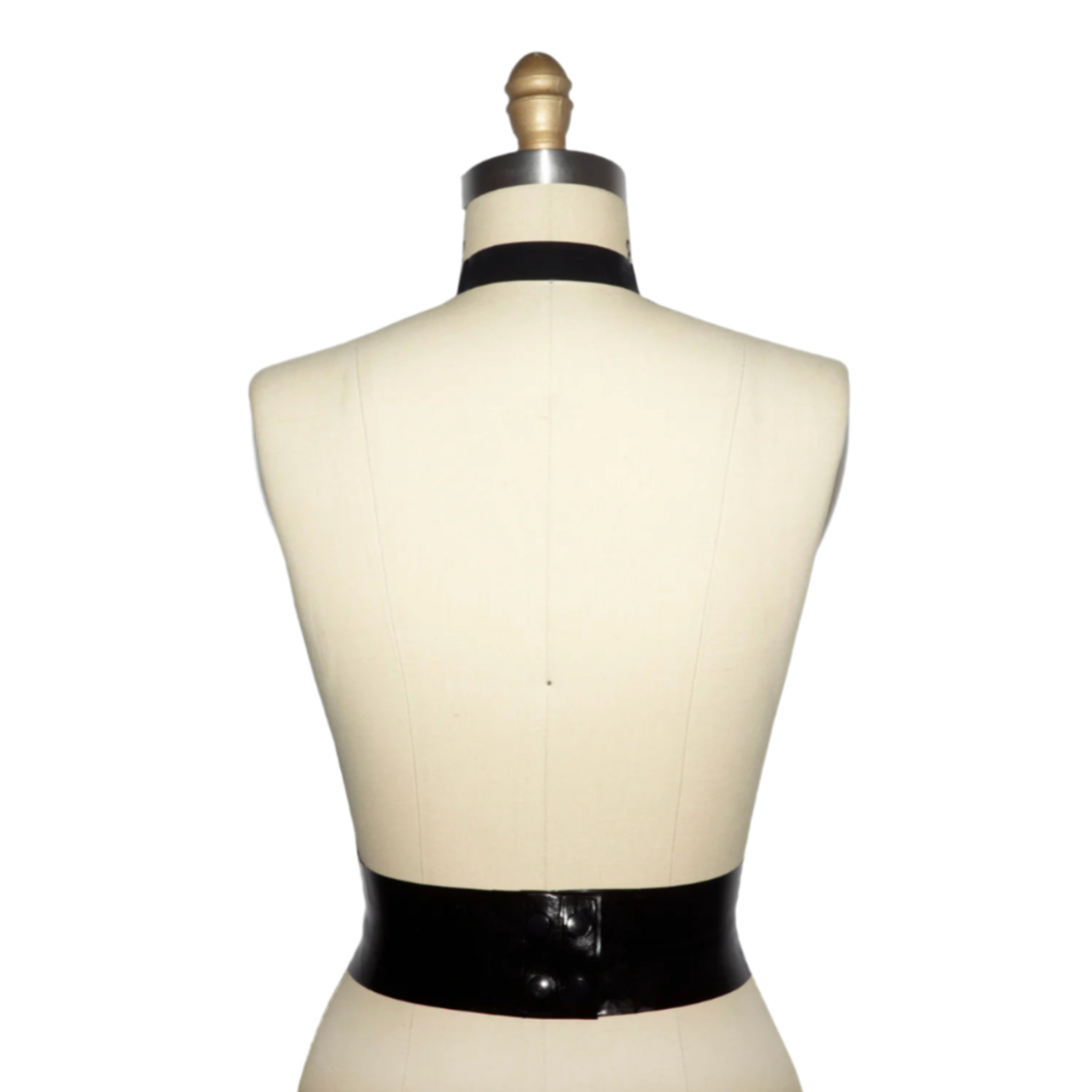 deep plunge latex halter top, natural latex sheeting .25mm top, plunging latex fetish top, latex halter crop top, seductive latex neckline top, Fetish Factory latex clothing