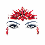 Demonica Red Crystal Jewel Face Sticker
