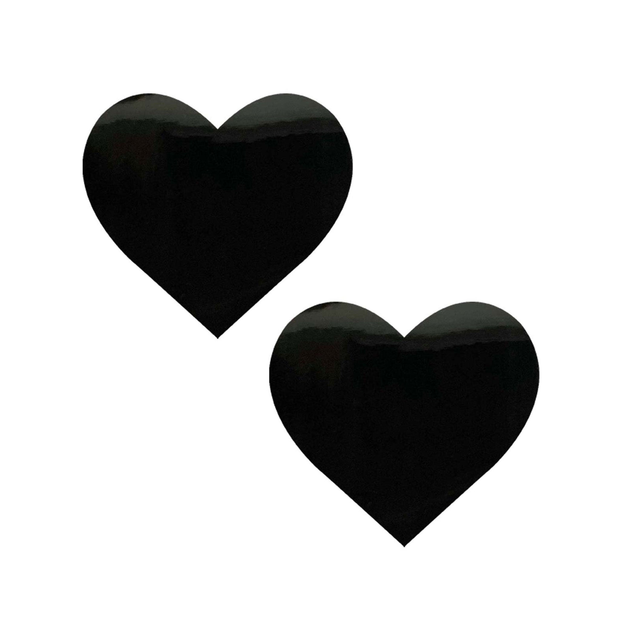 Swimsuit-fabric adhesive accessories intimates pasties nipple-pasties breast petals breast-shields heart heart-shaped skin-safe self-adhesive medical-grade latex-free sexy shiny slick glossy fetish fashion alt-fashion alternative punk goth gothic festival bedroom dungeon bondage bdsm bdsm-fashion kink kinky kinkwear domme dominatrix costume cosplay halloween halloween-accessories valentines female femme feminine womens unisex black