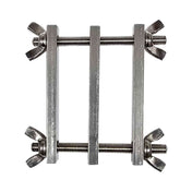 Stainless-steel cock ring cockring cock-ring nonvibe non-vibe nonvibrating non-vibrating cbt cnb c&b cock&ball cock-and-ball ball-clamp ball-crusher ballcrusher wingnut sliding-bar crusher pressure bondage bdsm kink kinky kinky-play medical medical-toys adult-toys silver