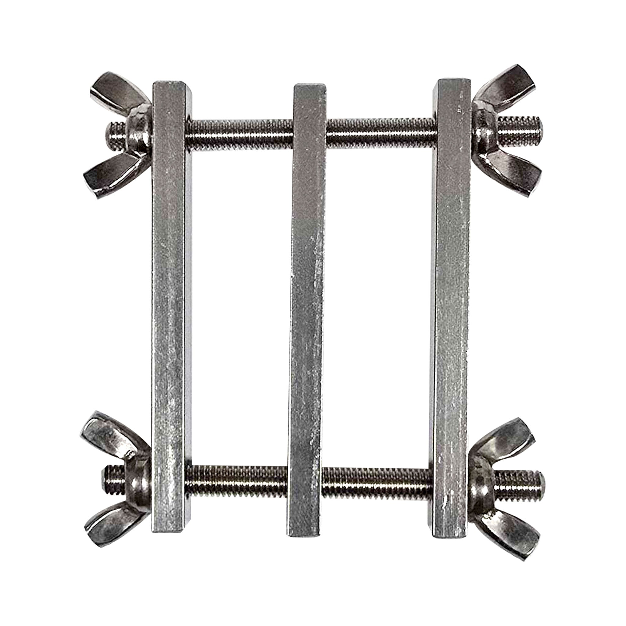 Stainless-steel cock ring cockring cock-ring nonvibe non-vibe nonvibrating non-vibrating cbt cnb c&b cock&ball cock-and-ball ball-clamp ball-crusher ballcrusher wingnut sliding-bar crusher pressure bondage bdsm kink kinky kinky-play medical medical-toys adult-toys silver