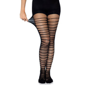 Spandex nylon fish-net accessories intimates bottoms hosiery tights shredded double-layer sexy edgy fetish fashion alt-fashion alternative punk goth gothic cyber cyberpunk rave raver-babe festivalwear costume cosplay halloween female femme feminine womens black