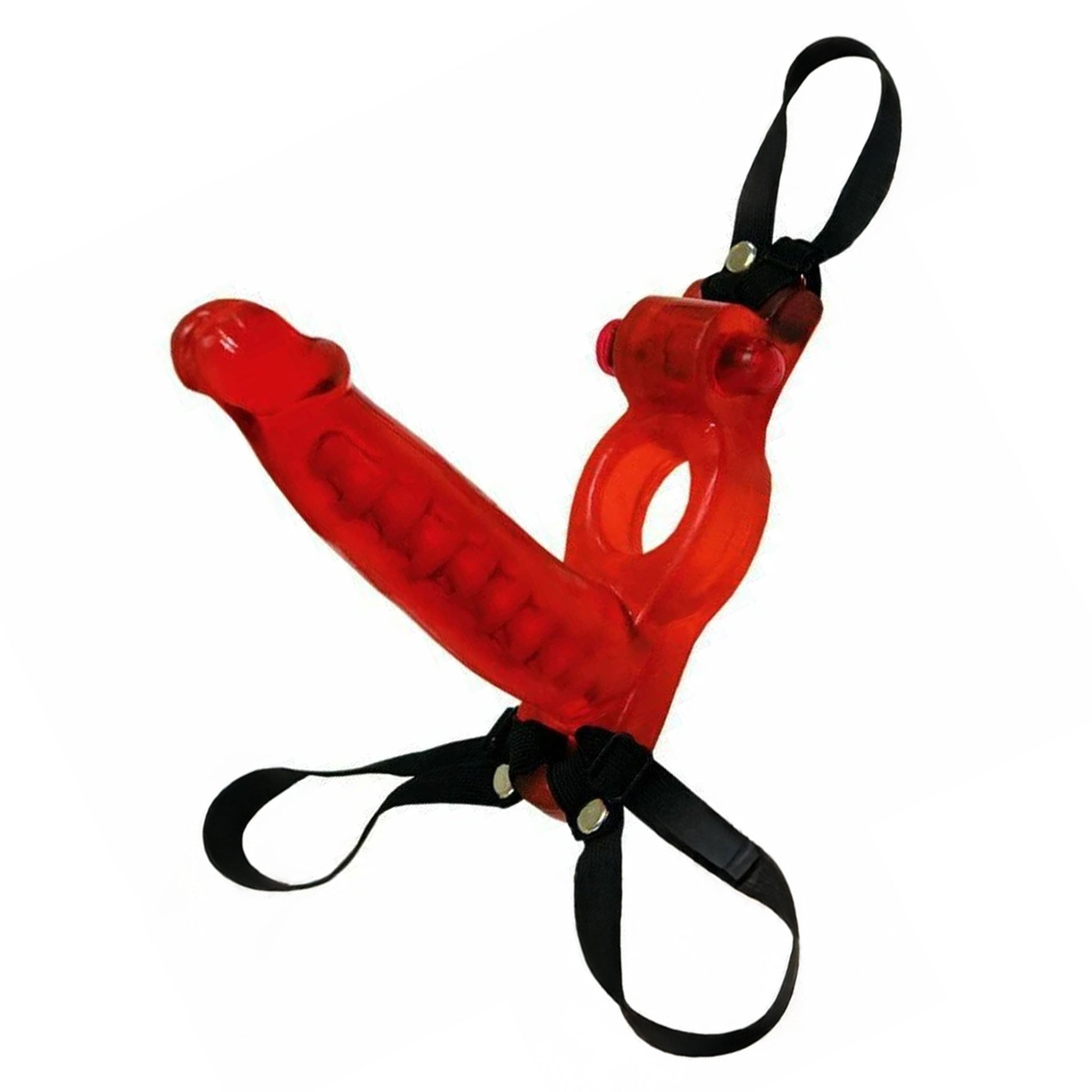 Double Penetrator Strap On - Red Fetish Factory Double Penetrator Strap On - Red Fetish Factory