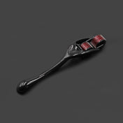 ABS-plastic pinwheel wartenberg variant metallic spikes thorns needles double roller double-wheel 9-rows separate-axis neurological maximum sensation sensory-play medical-play bondage bdsm bdsm-play adult-toys black