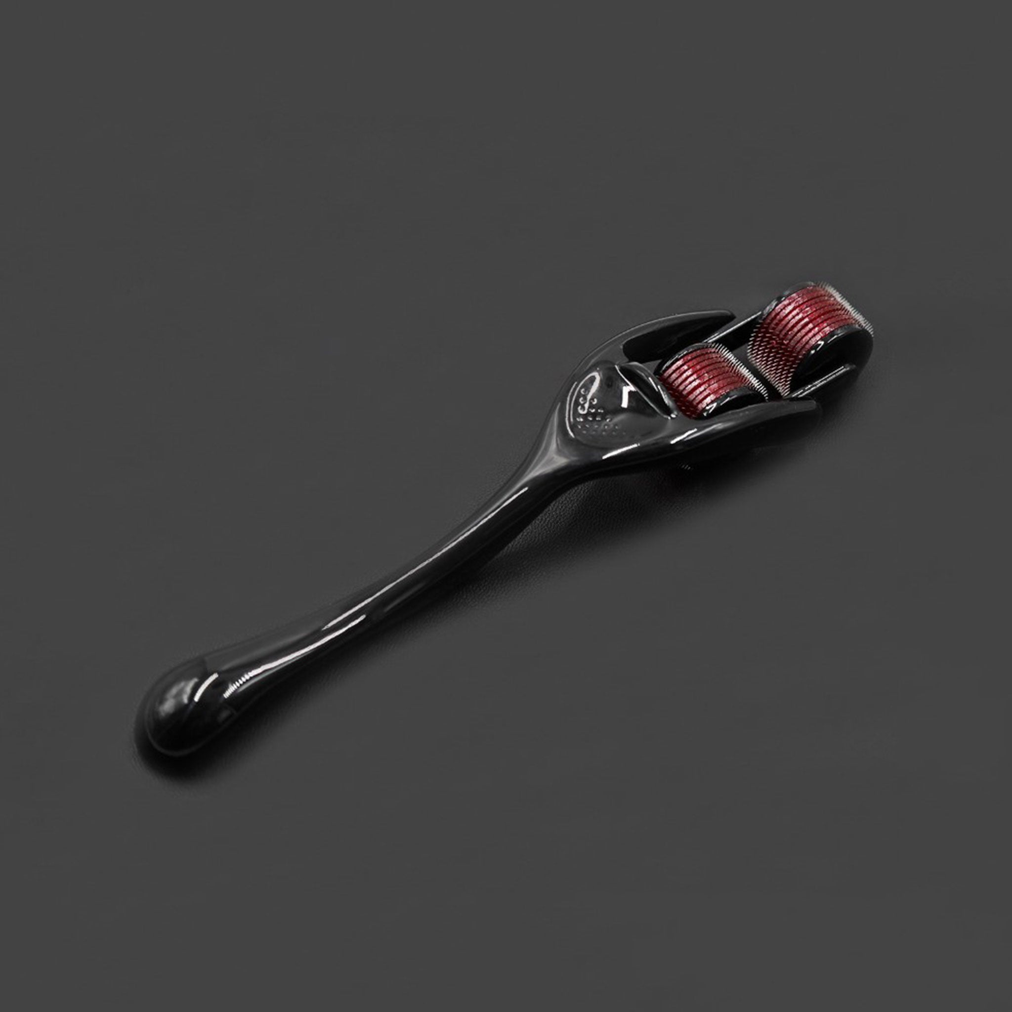 ABS-plastic pinwheel wartenberg variant metallic spikes thorns needles double roller double-wheel 9-rows separate-axis neurological maximum sensation sensory-play medical-play bondage bdsm bdsm-play adult-toys black