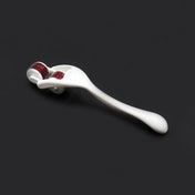 ABS-plastic pinwheel wartenberg variant metallic spikes thorns needles double roller double-wheel 9-rows separate-axis neurological maximum sensation sensory-play medical-play bondage bdsm bdsm-play adult-toys white