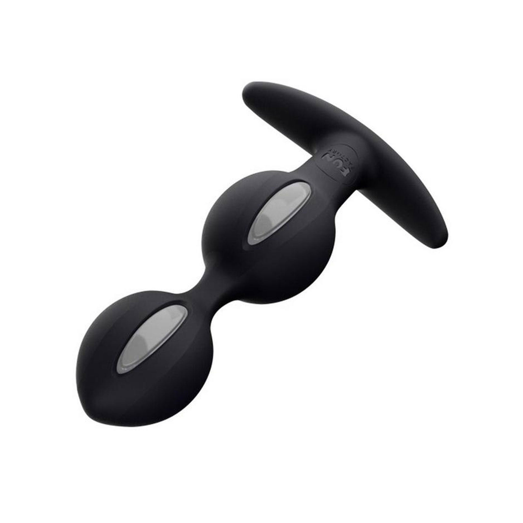 Silicone non-porous plug butt buttplug anal weighted inner balls duo rocker base bouncing rolling motion bump roll anal-play non-vibe non-vibrating waterproof adult-toys black