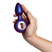 DEEP Space Explorer Ring Holder Anal Plug Vibe- Iridescent Blue/Purple