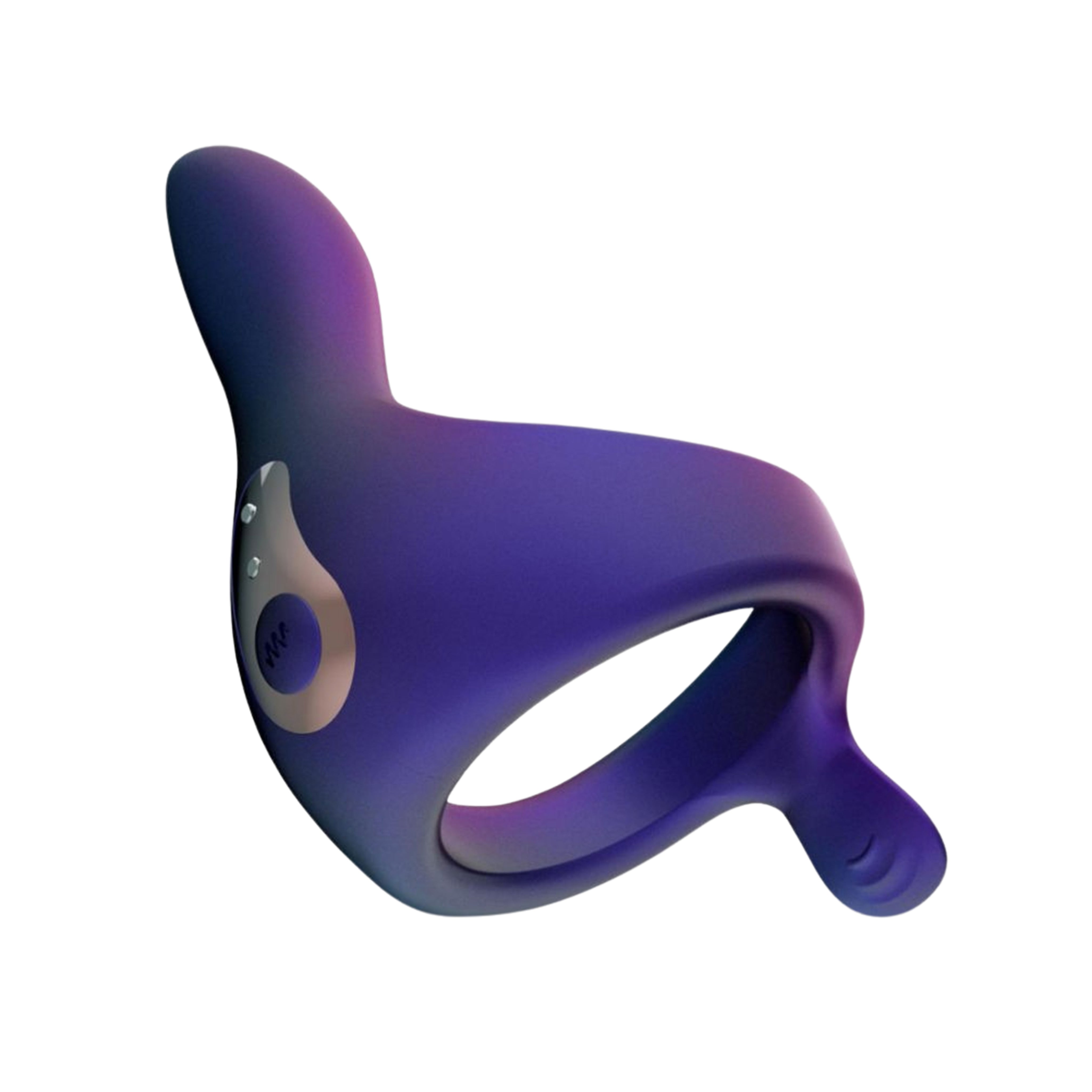 SOLAR Space Explorer Couples Vibrating Cock Ring Harness - Iridescent Blue/Purple