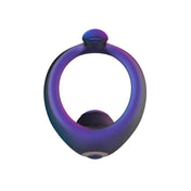 SOLAR Space Explorer Couples Vibrating Cock Ring Harness - Iridescent Blue/Purple