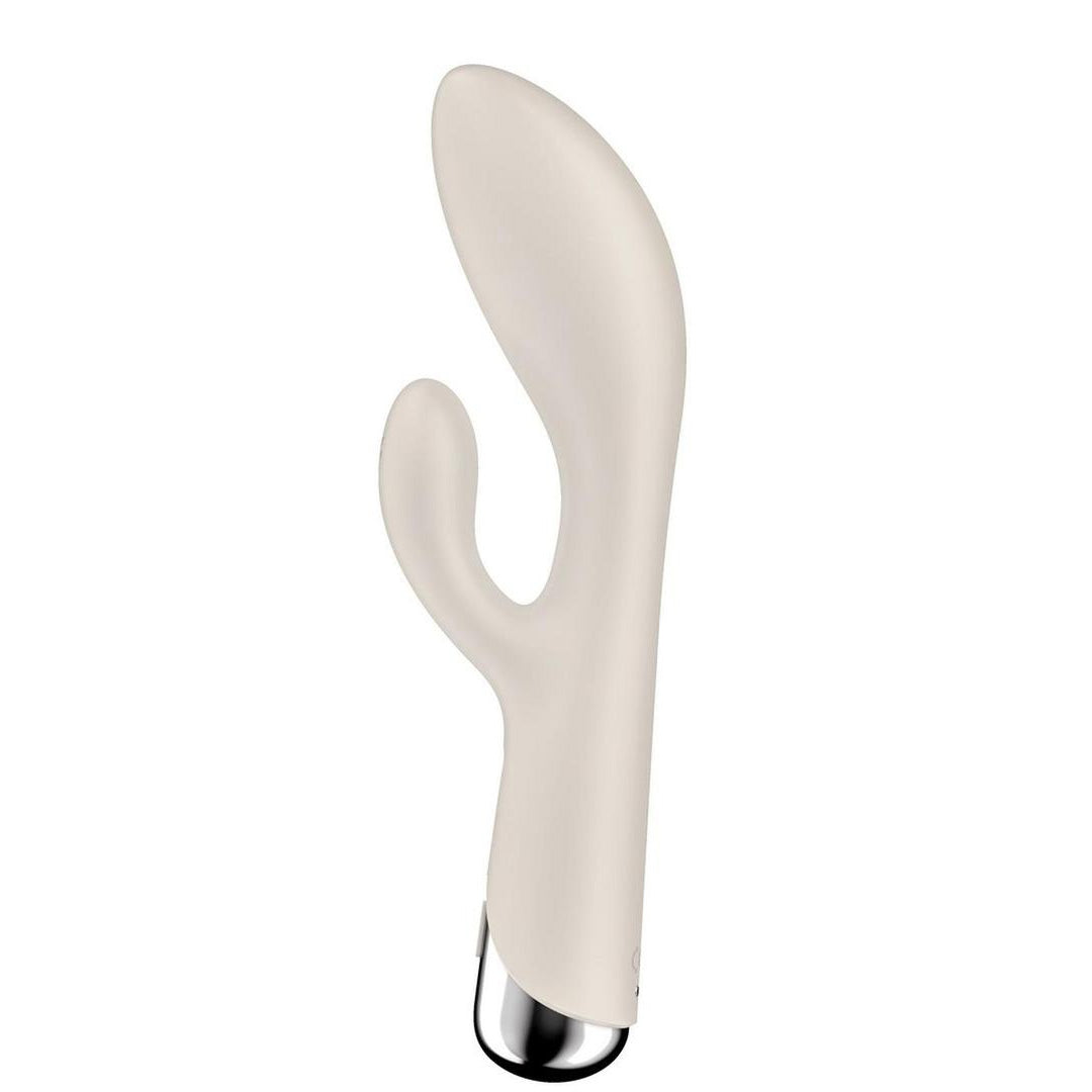 Satisfyer Silicone Spinning Rabbit Vibrator Rechargeable- Pearl
