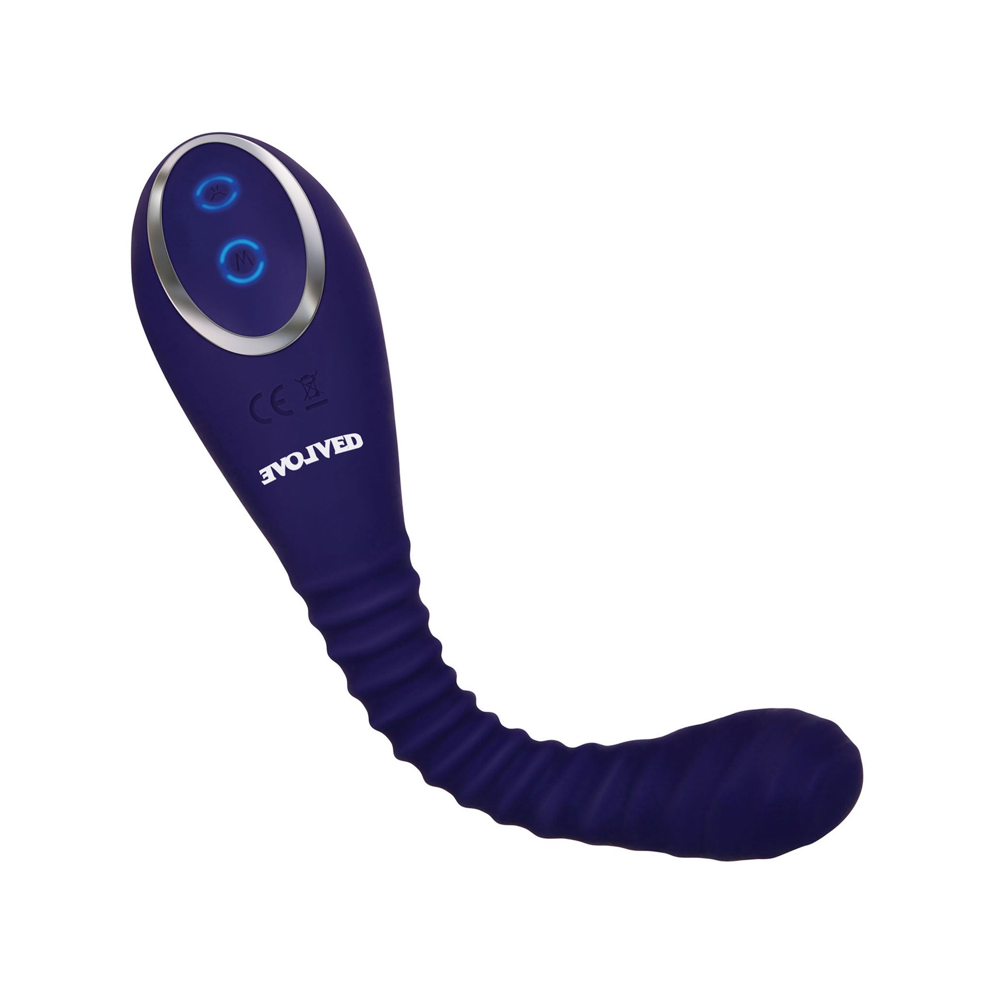 Bendable Sucker Dual End Ribbed Vibrator- Purple