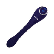 Bendable Sucker Dual End Ribbed Vibrator- Purple