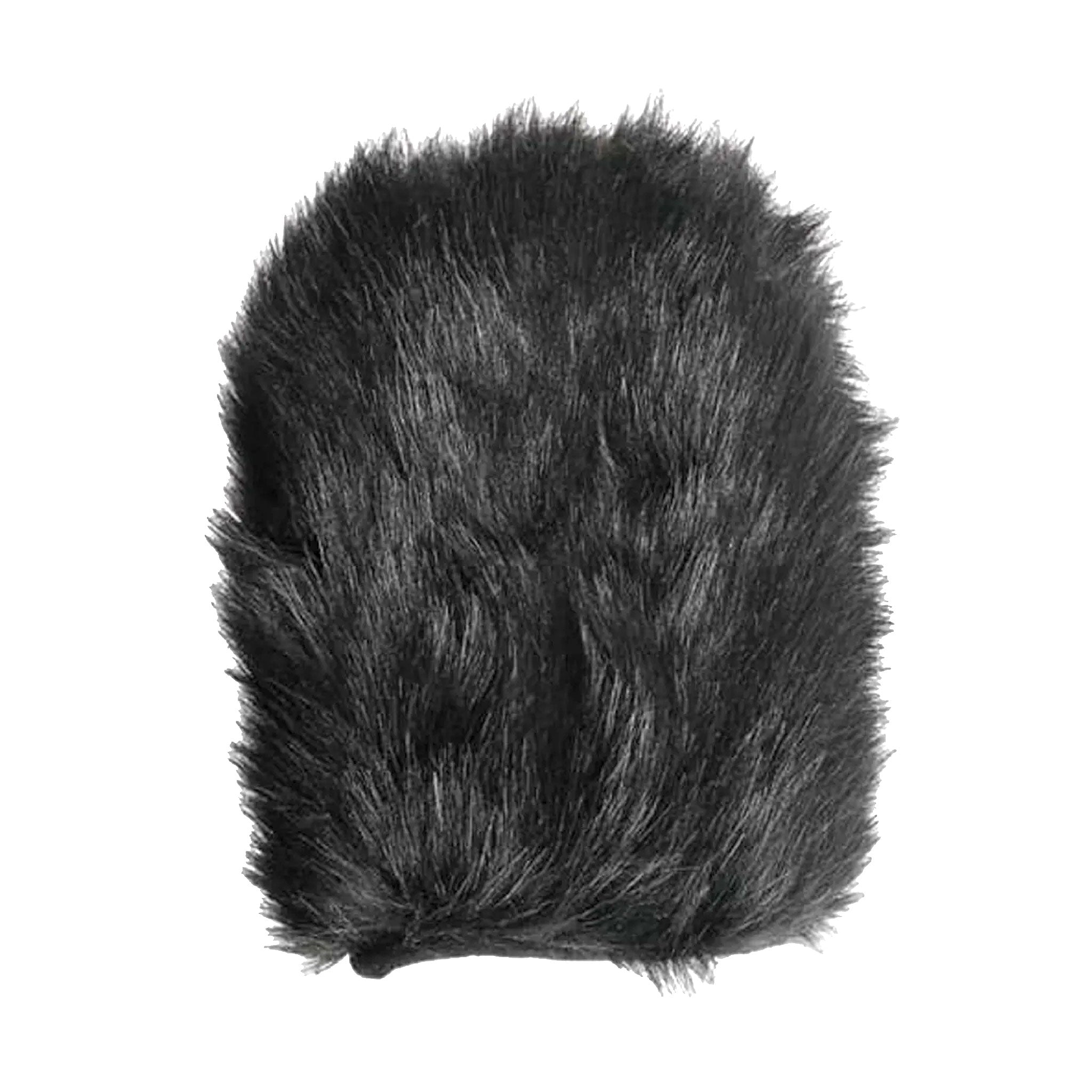 Black spiked faux fur sensory mitt with a dual-sided design, offering a soft faux fur side and a prickly spiked side; ideal for playful couples exploring sensory touch. One size fits all.