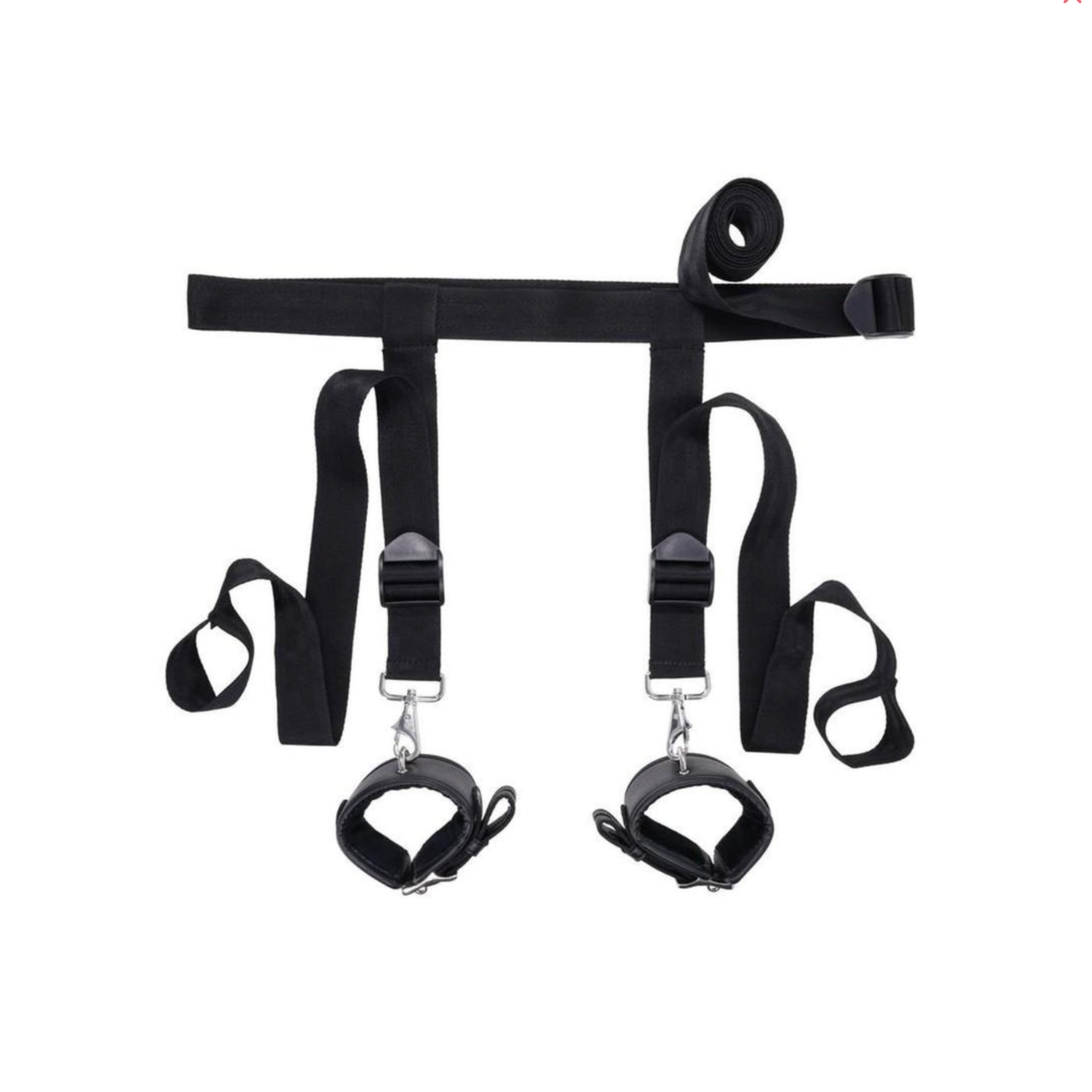 edge adjustable door restraints black over door strap system heavy duty clips adjustable straps bondage accessory portable setup durable fabric straps adult accessory