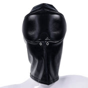 Spandex leather PU polyester iron-grommets accessories headgear hood blindfold padded-blindfold padded-eyes eye-divot blackout integrated blocks-light nostril-holes vents full-coverage stretchy reinforced-stitching breathable comfortable edgy contoured secure durable sleek form-fitting fetish fashion alt-fashion alternative bedroom dungeon dark aesthetic bondage bdsm bdsm-toys bdsm-fashion submission kink kinky kinky-play sensory-play sensory-deprivation anonymous costume cosplay halloween adult-toys unisex