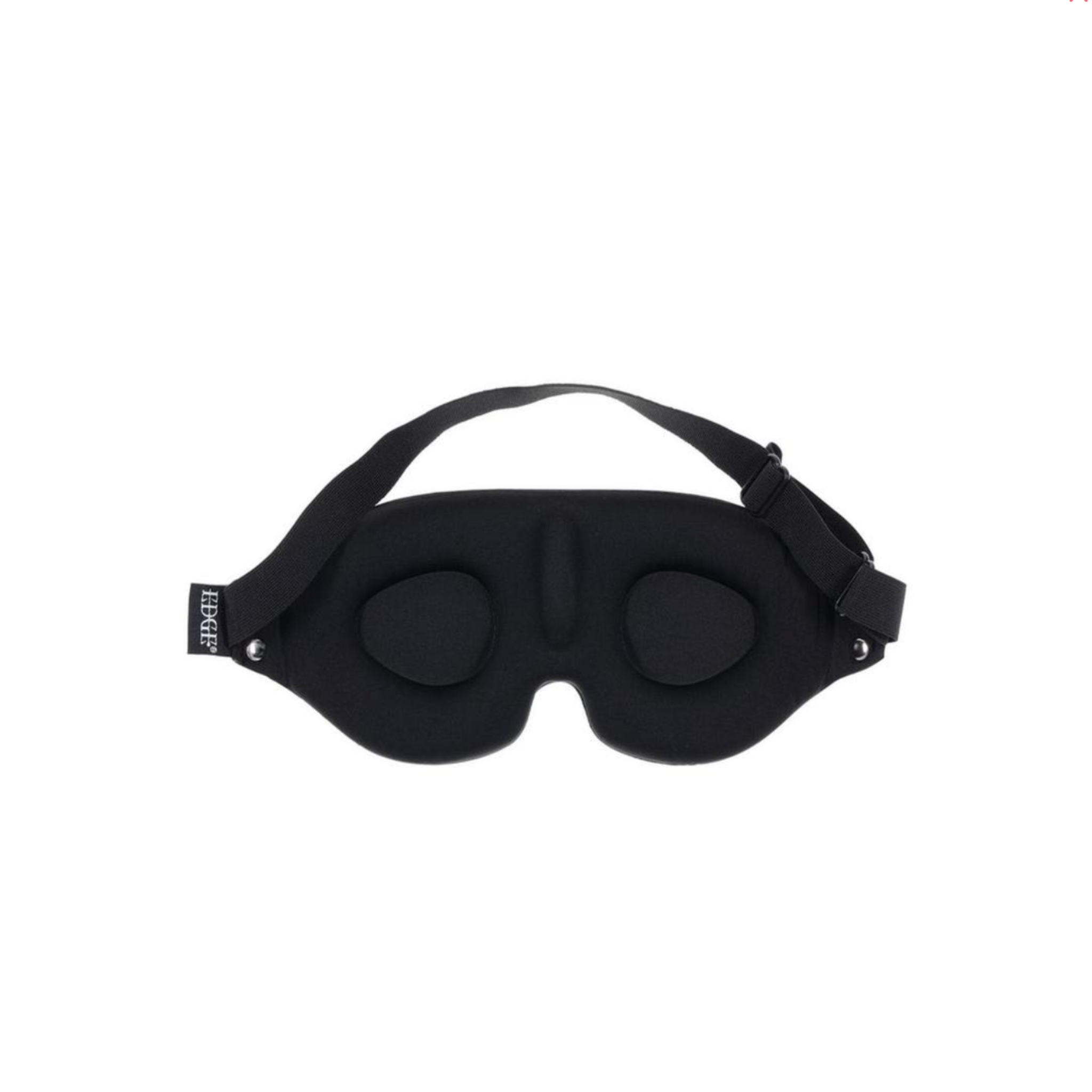 edge lights out blindfold black faux leather blindfold memory foam padded blackout mask sensory play accessory comfortable fit adult accessory dark aesthetic