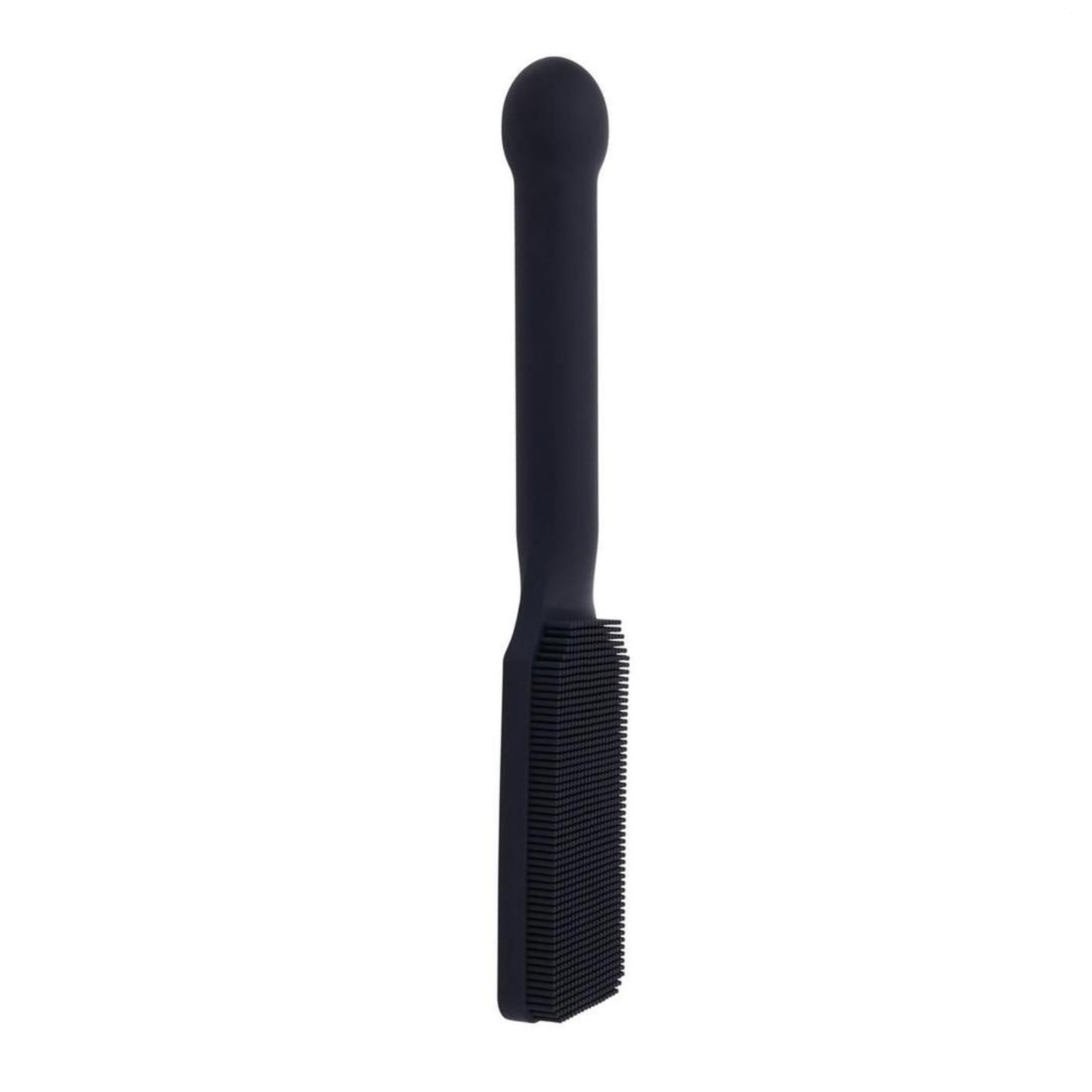 edge pins needles silicone paddle black textured bristle paddle flexible head reinforced handle body safe silicone adult accessory sensation play tool edgy design