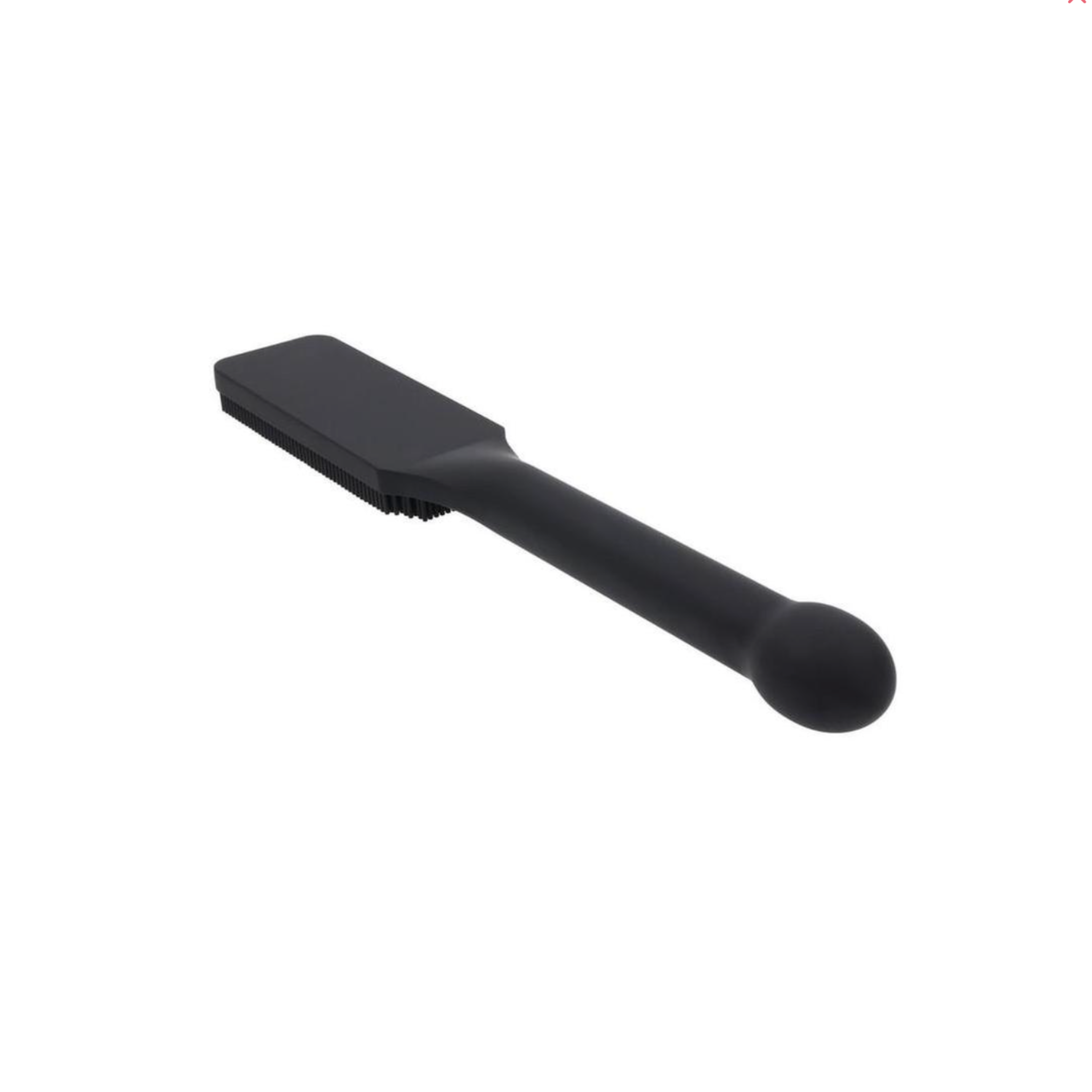 edge pins needles silicone paddle black textured bristle paddle flexible head reinforced handle body safe silicone adult accessory sensation play tool edgy design