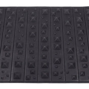 Leather faux-leather PU-leather EVA-foam foam steel-grommets accessories mat spike spiked spikes spike-mat pyramid-spike corner-grommets pressure-point knees kneel kneeling lying-down lay-down sitting sit-down storage-holster rolls-up roll-up dynamic portable durable edgy bondage bdsm bdsm-gear bdsm-toys sadism masochism sadomasochism sadist masochist sadomasochist posture-play pressure-play kink kinky kinky-toys kinky-play sensory sensory-play pain discipline punishment restraint adult-toys unisex black