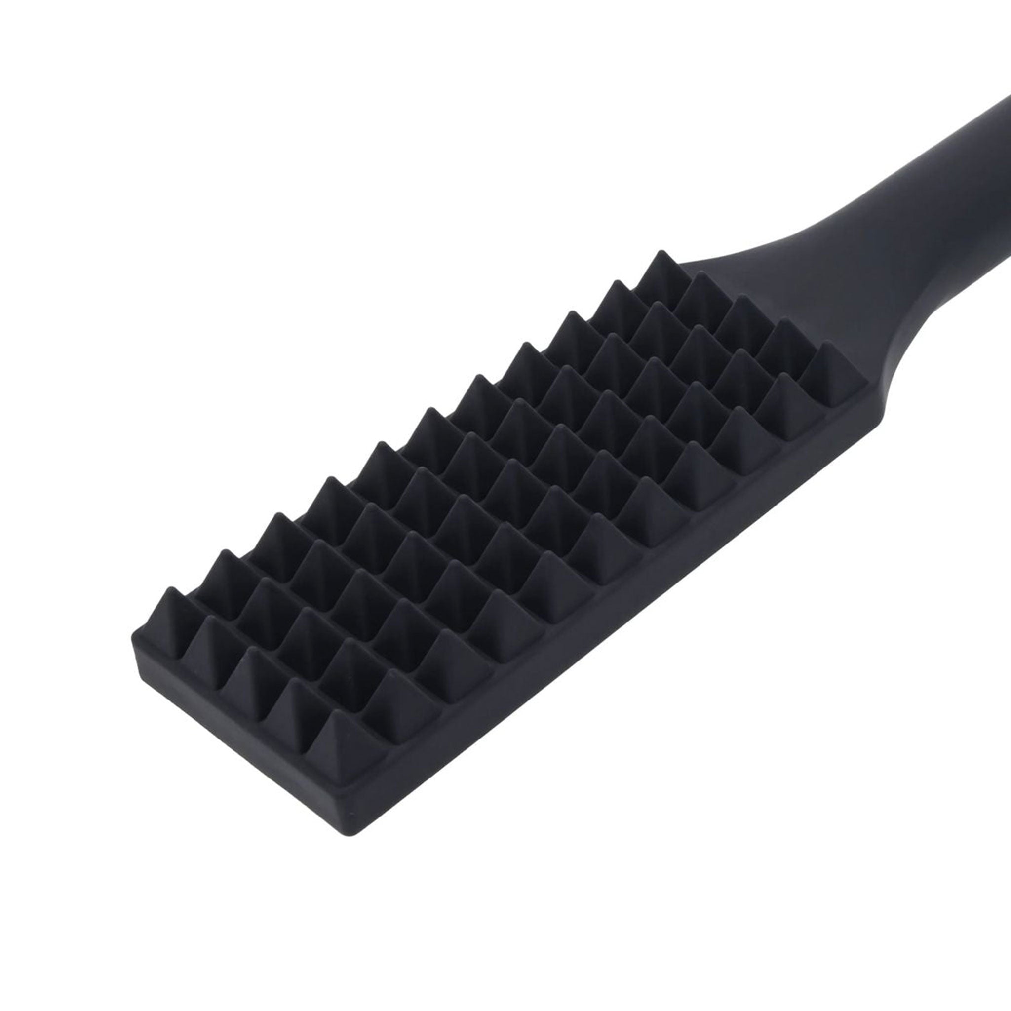 Silicone body-safe accessories paddle textured raised-spikes spiky spiked triangle-spikes reinforced-handle insertable edgy durable flexible firm bedroom dungeon bondage bdsm bdsm-gear bdsm-toys kink kinky kinky-play kinky-toys impact impact-toys impact-play spanking punishment discipline pain unisex adult-toys black